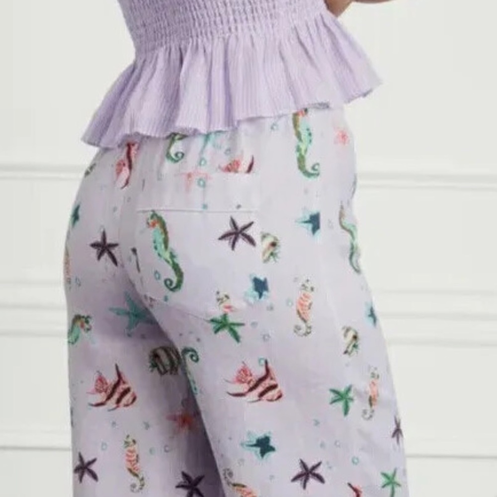 Hill House Skylar Pants in Sea Creatures Print 🐠 - Picture 2 of 7